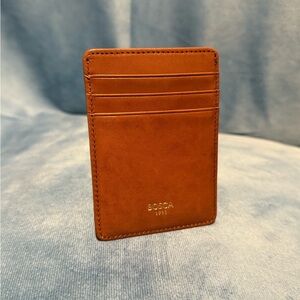 Bosca Brown Leather Card Holder
